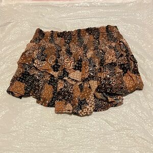 Ultra Flirt Black and Brown Textured Skirt